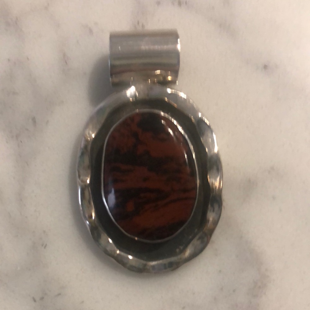 Sterling silver and Jasper Pendant